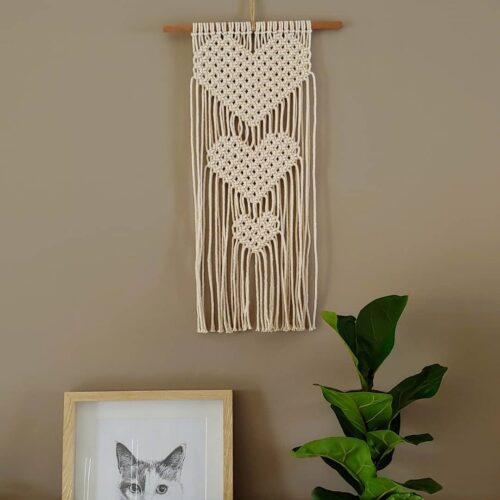 Hearts - Macramé Wall Hanging