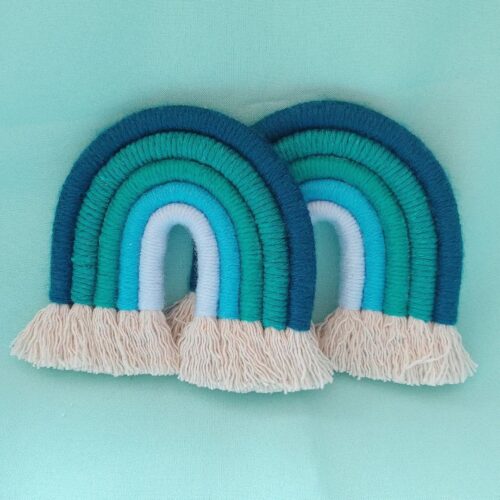 Hues of Blues - Fibre Macrame Rainbow
